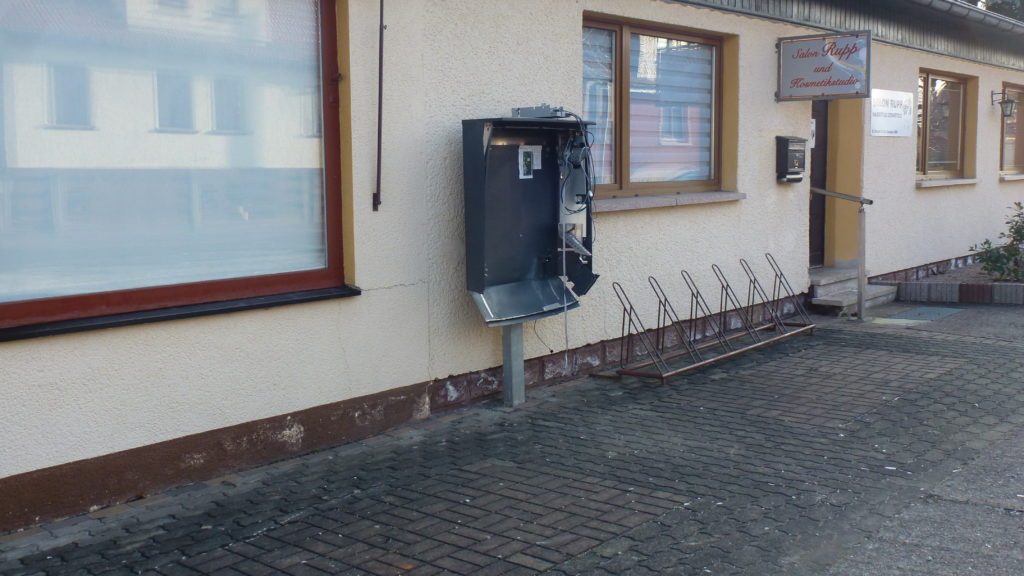 Zigarettenautomat Schwallungen