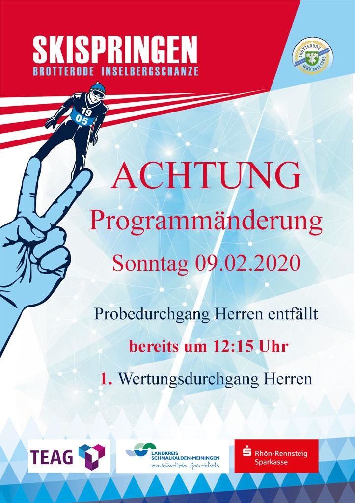 Continental Cup in Brotterode Programmänderung!